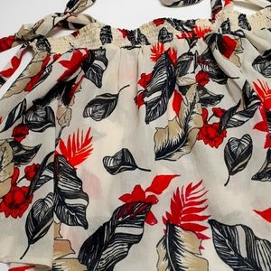 Crop floral print top